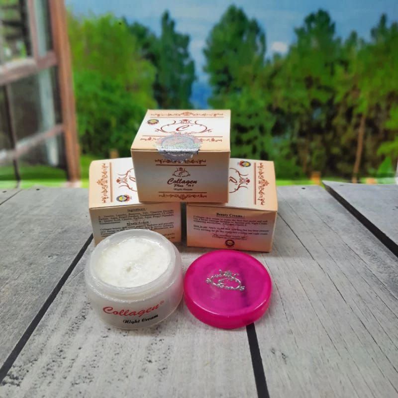 cream collagen malam holo silver ecer