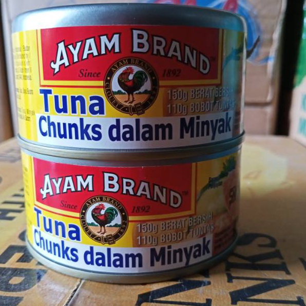 

Stock ready Tuna Chunk In Oil Ayam Brand 15 Gram