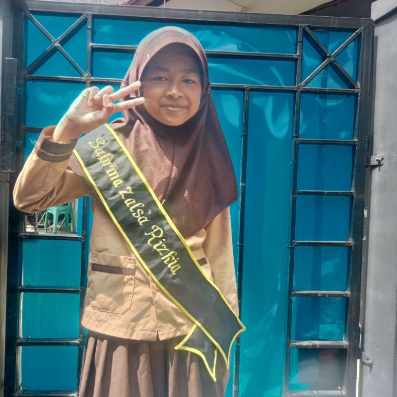 Selempang Wisuda Anak TK_SD / selendang wisuda gratis bordir nama