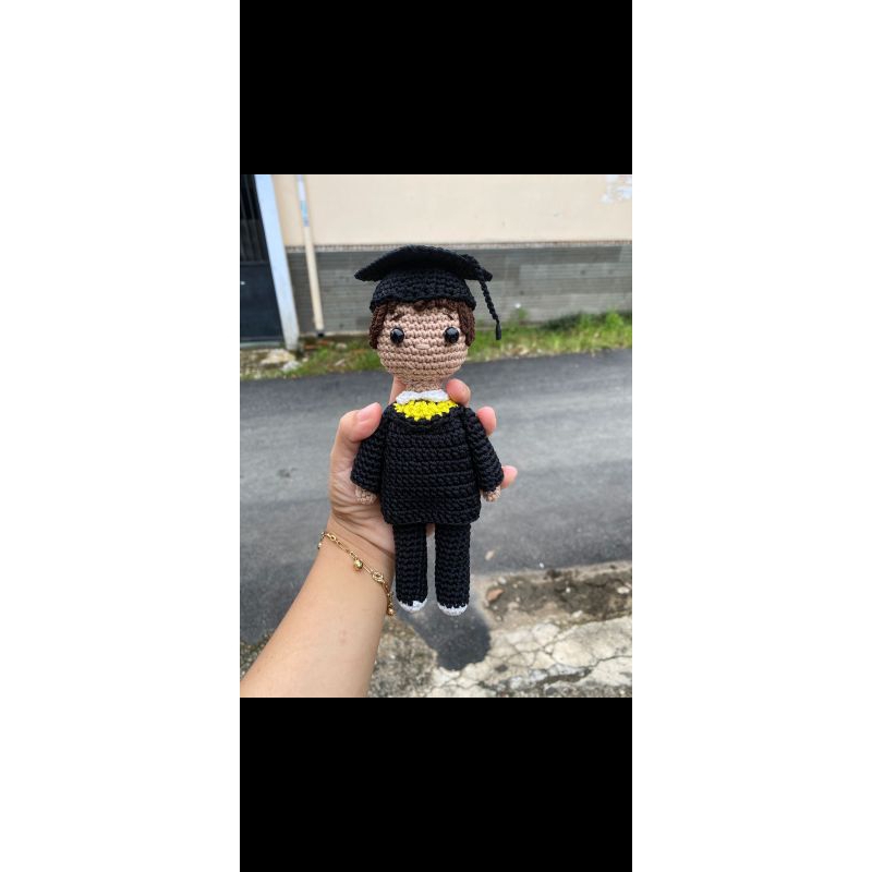 Boneka Wisuda Pria / amigurumi Graduation