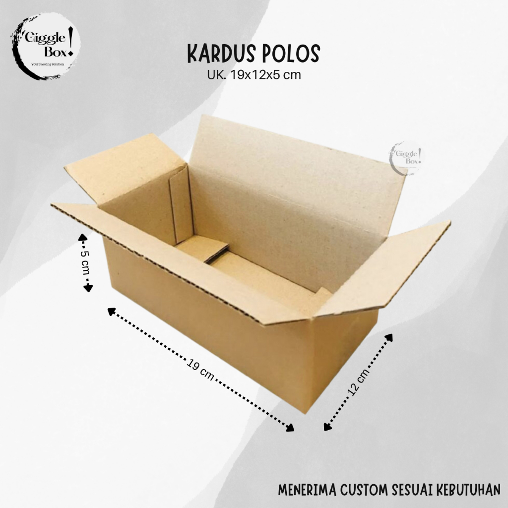 

Kardus box polos baru uk 19x12x5 cm