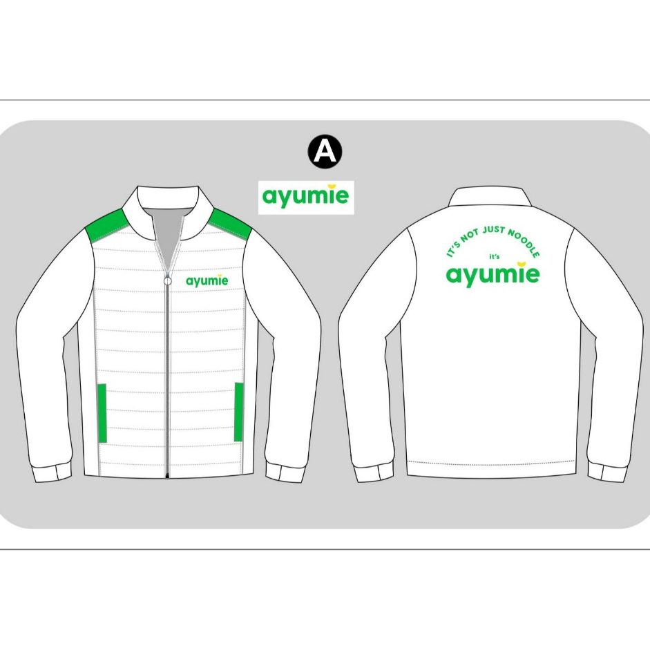 Ayumie  - Jaket Waterproof Putih Anti Air