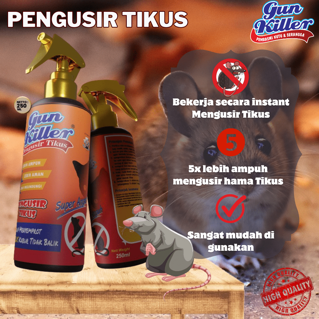 Pengusir Tikus Cair Super Ampuh, Obat Tikus, Pengusir Tikus Ampuh Di Rumah, Pengusir Tikus 250ml