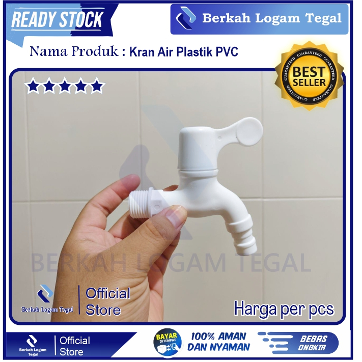 Kran Air Plastik PVC Untuk kamar mandi wastafel toilet taman tempat wudhu