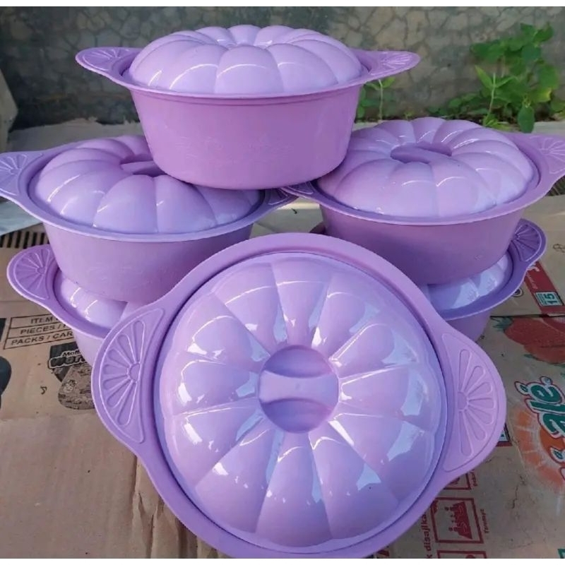 BASI BULAT ISI 6 PCS / WADAH PRASMANAN ISI 6 PCS BAHAN PLASTIK TAHAN PANAS