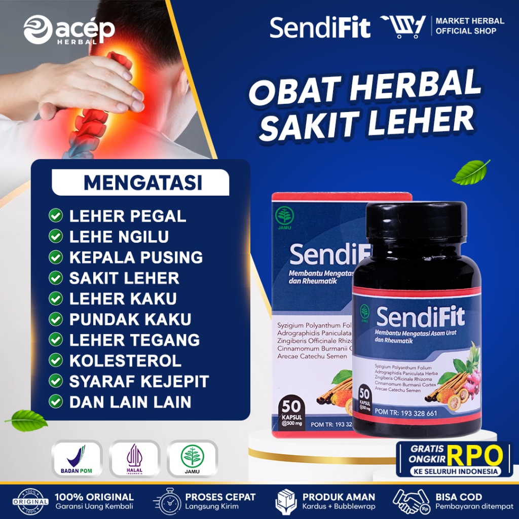 Obat Leher Pegal Kepala Pusing - Sakit Leher Sebelah Kiri Kanan - Leher Kaku - Leher Nyeri - Leher P