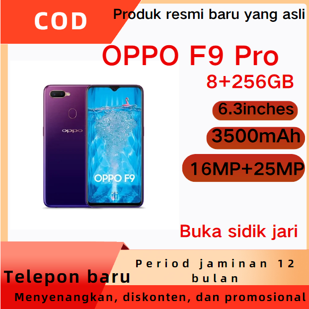 HP OPPO F9/F9 Pro RAM 8GB/256GB 4G Smartphone Android 3500mAh 6.3 inch large screen LTE