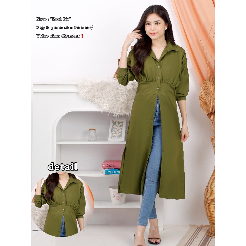 RED Dress Blazer Modern 934/Jennie Dress Blazer/Dress Blazer Wanita Long Sleeve/Outer Tunik Wanita/O