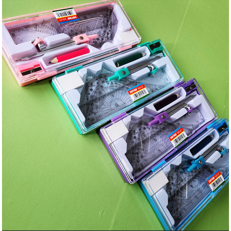 

1 SET JANGKA JOYKO MS-87 MATH SET JANGKA PENGGARIS, BUSUR DERAJAT, PENGGARIS SEGITIGA, RAUTAN PENSIL