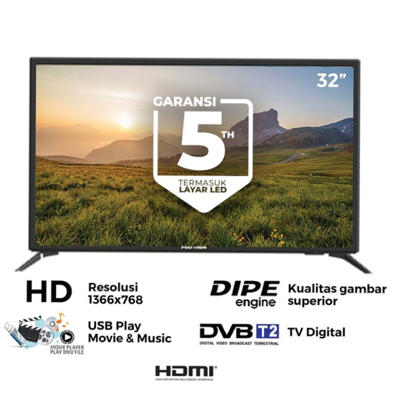 TV LED Polytron Digital TV 32″ – PLD 32V