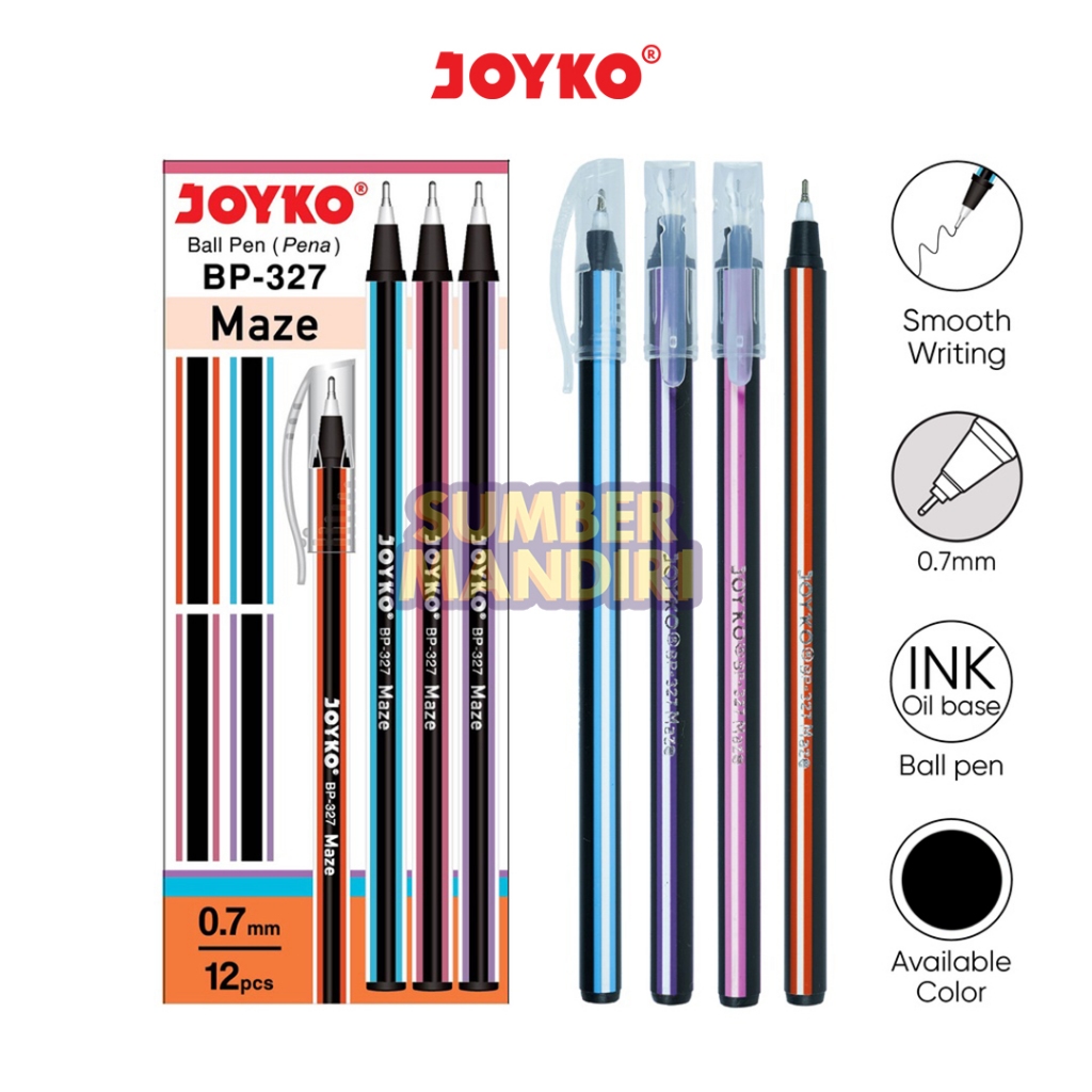 

Ball Pen Pulpen Pena Joyko BP-327 Maze 0.7 mm [12 PCS]