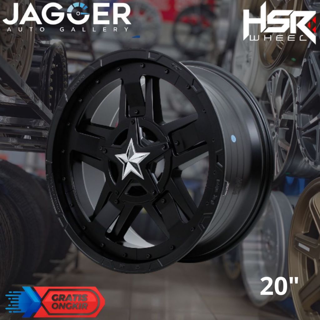 Velg mobil fortuner, pajero, hilux, triton terlaris ring 20 original HSR RASTA