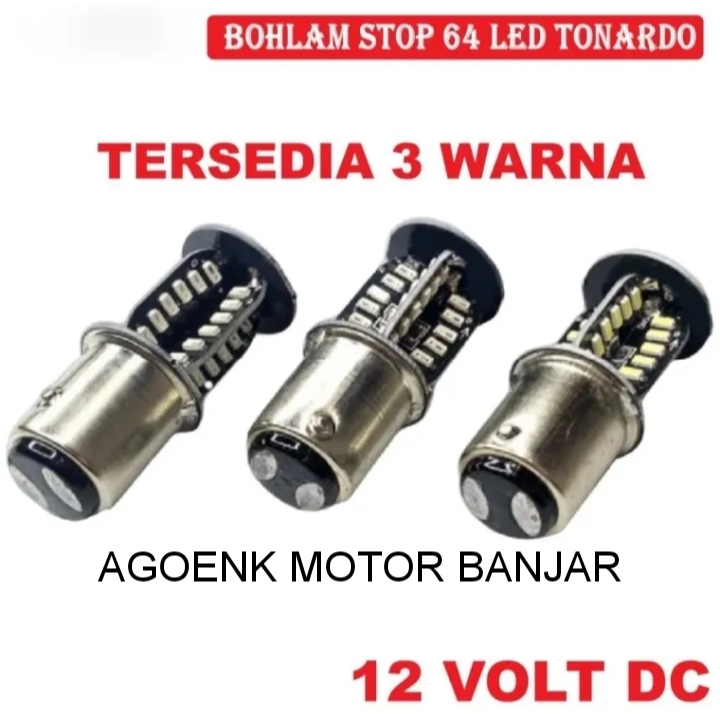 LAMPU STOP REM 64 LED PUTAR TORNADO AC/DC UNIVERSAL MOTOR MOBIL