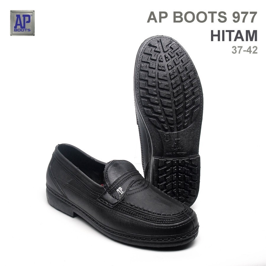 SEPATU AP BOOTS AP 977 Hitam SEPATU SAFETY AP 977 BLACK BOOT SAFETY