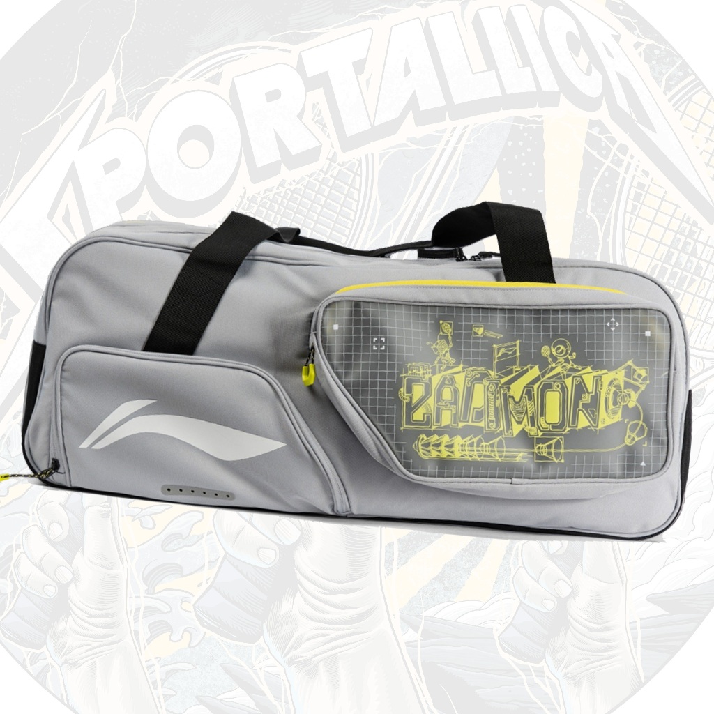 Tas Raket Badminton Li-Ning LiNing Square Bag ABJU015-3S Grey