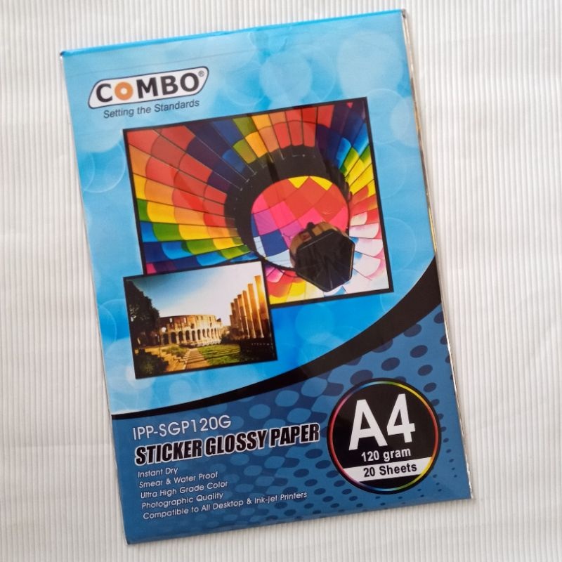 

Combo Sticker Glossy Paper A4 120 gram (Isi 20 lembar)