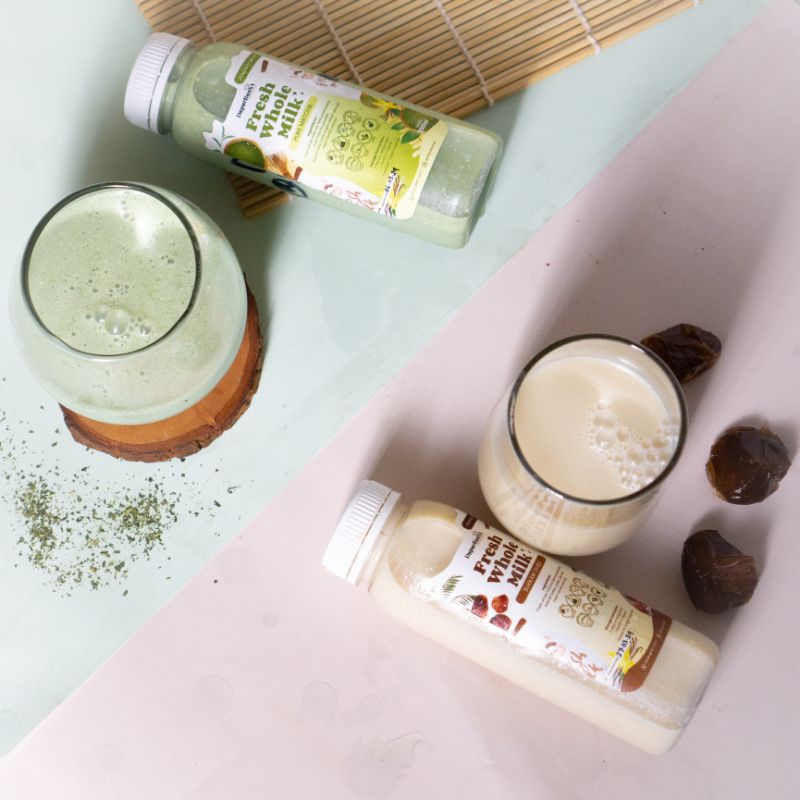 Susu Segar Dapur Bunsa | Fresh Whole Cow Milk | Matcha / Kurma Sukkari / Coklat / Strawberry | Halal