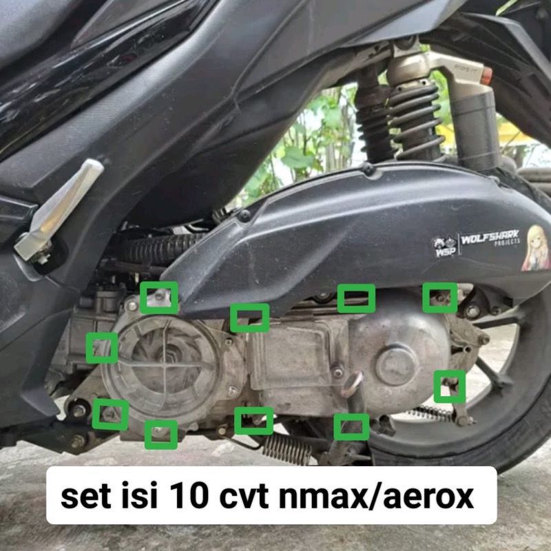 SET baut cvt nmax aerox lexi probolt steinles heng original isi 10 baut cvt Yamaha nmax new