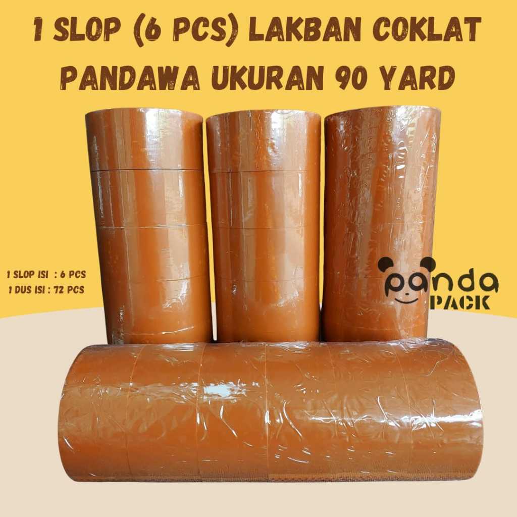 

6 Pcs (1 SLOP) Lakban 2 inch Coklat Super Murah 45MM X 90 YARD