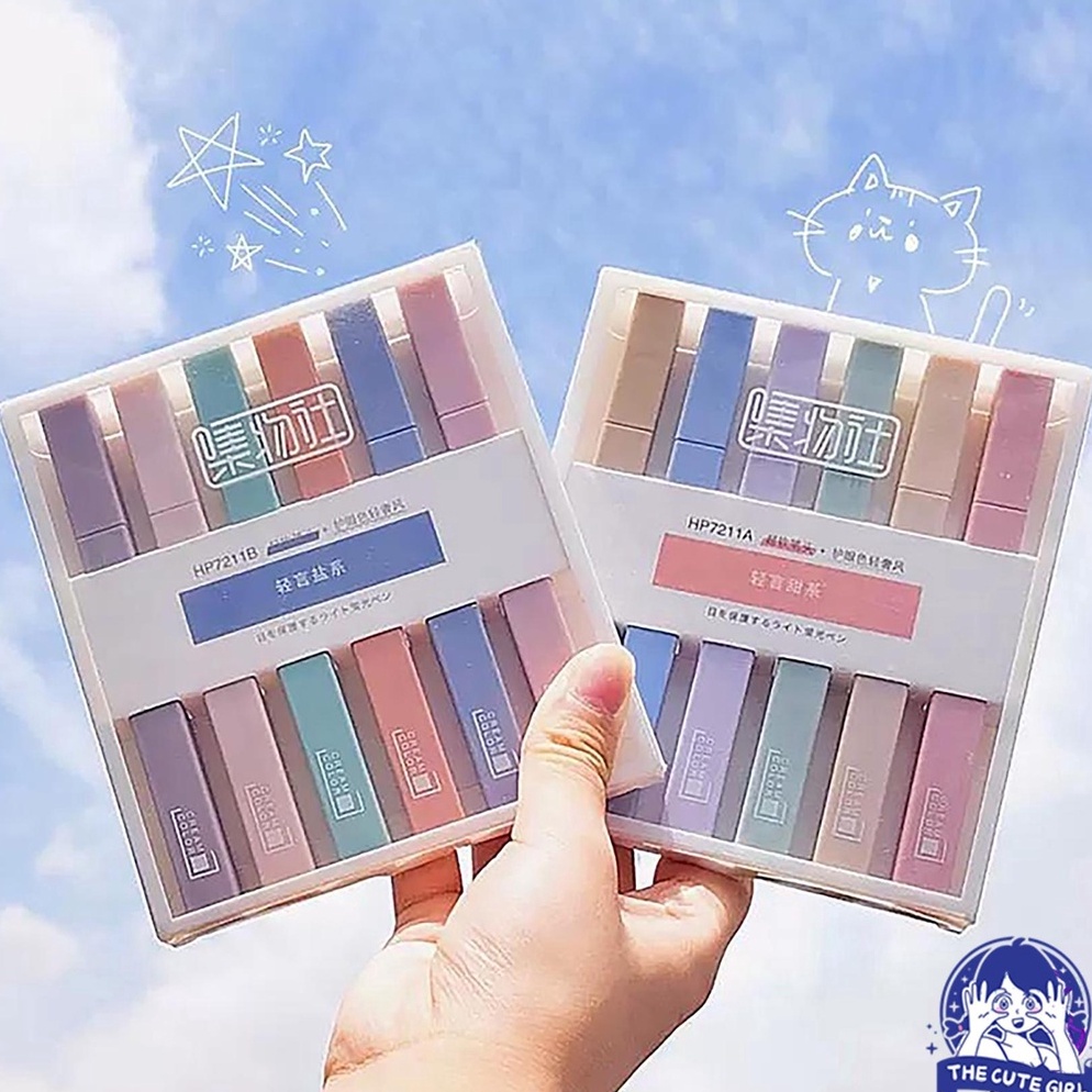 

ART F53F Stabilo highlighter pastel marker Highlighter marker Morandi color 6pce highlighter morandi warna pastel Stazionario