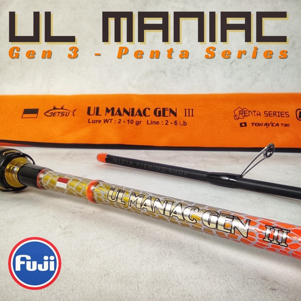 Joran Pancing Ultralight | Joran Getsu UL MANIAK Gen 2 Solid Carbon dan Gen 3 Hollow Carbon