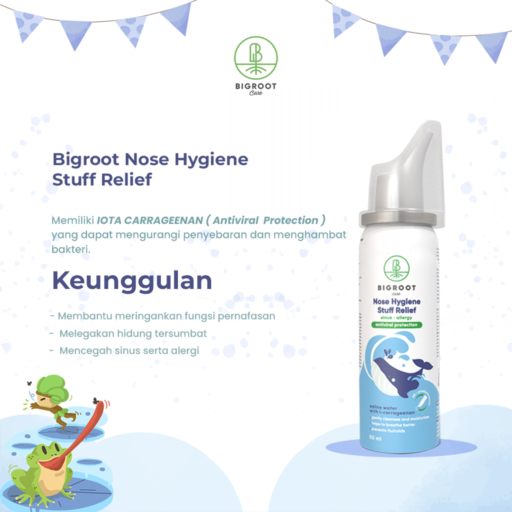 BIGROOT NOSE HYGIENE STUFF RELIEF |The First Halal Nose Hygiene Stuff Relief 50mL Bigroot di Indonesia