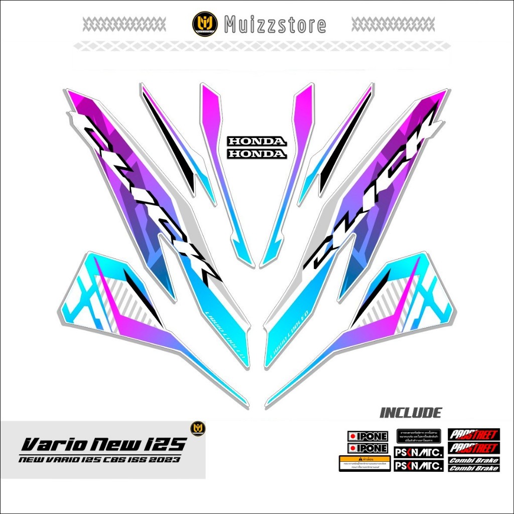 STRIPING VARIO NEW 125 / MOTIF 18 / STICKER VARIO NEW 125 CBS ISS / 2018 - 2021 / MUIZZSTORE