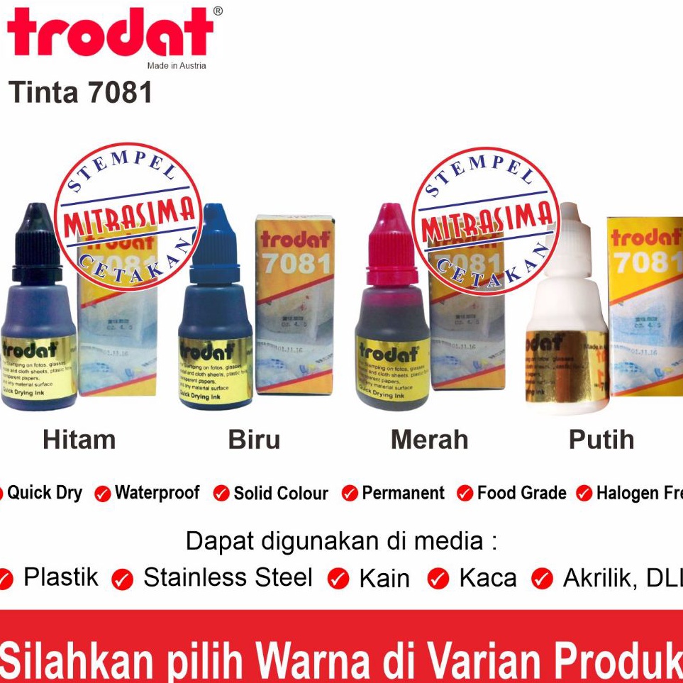 

ART E44I Trodat 781 Tinta stempel Permium Permanen