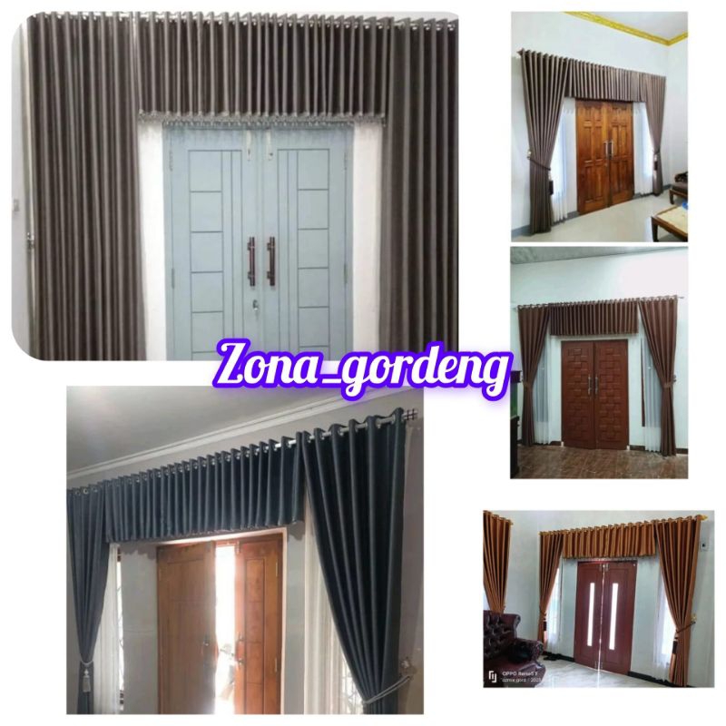 gordeng set poni atas pintu gordeng polos pake hemat
