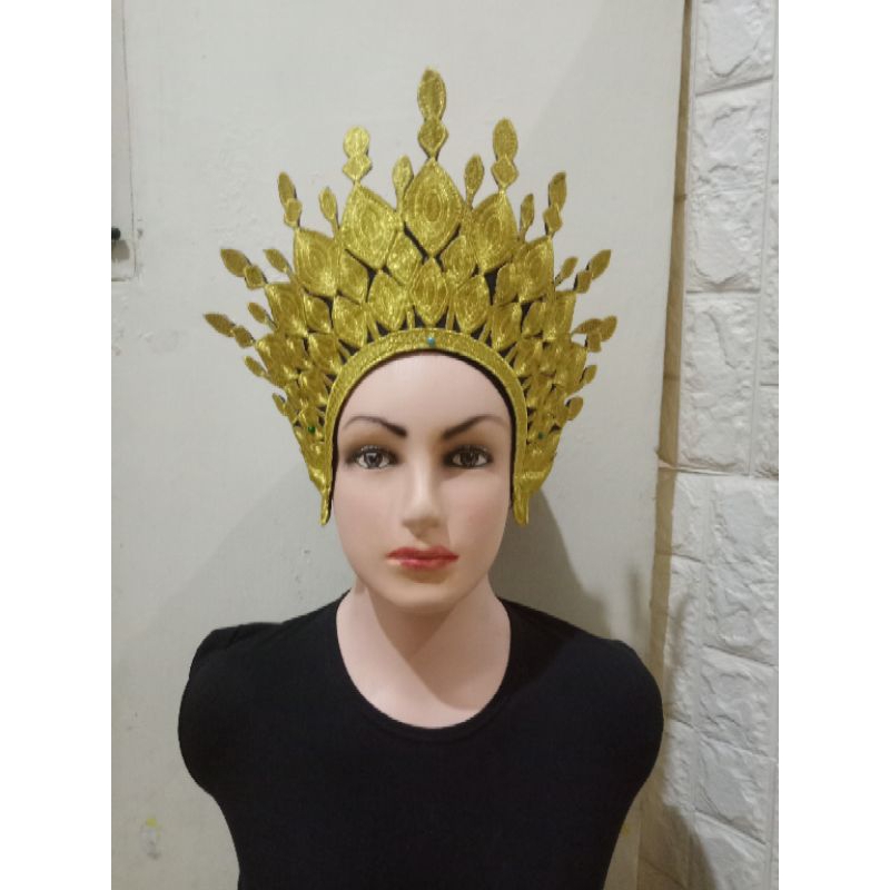 Siger tari mahkota bordir spon 06. Sudah ditempel ke spon