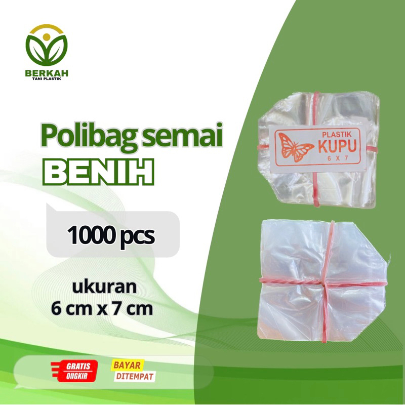 TERMURAH POLYBAG/POLIBAG SEMAI 6x7 isi 1000 Pcs