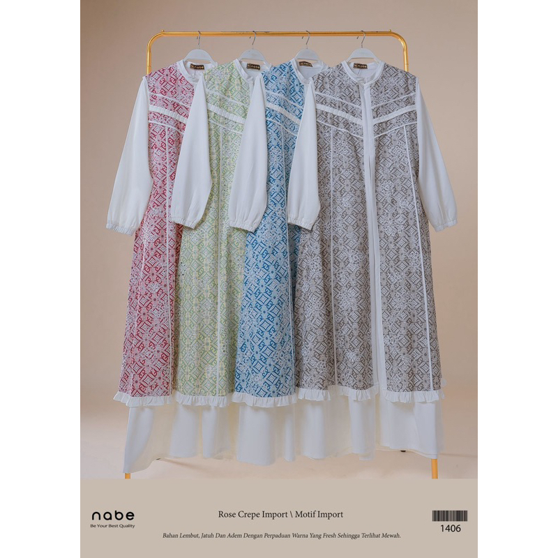 GAMISS DRESS NABE ORIGINAL // SERIES OUTER ROSE CREPE