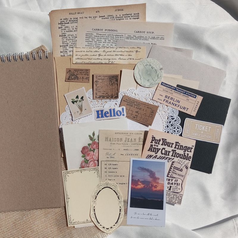 

[romanticraft] Scrapbook Album Set Deco with journal kit / Scrapbook A5 dengan set dekorasi murah untuk journaling aesthetic sidoarjo