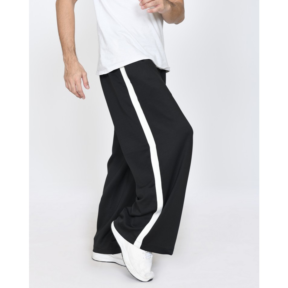 Lezahrasignature Celana Pria Sporty Atletik Kasual Scuba Stretch Panjang 100cm Pinggang Karet Elasti