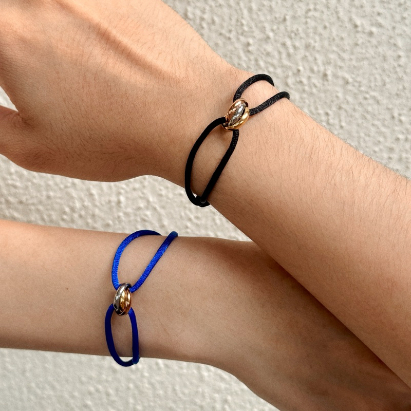 [BISA PILIH WARNA TALI] TRIO BRACELET/GELANG NATHAN - UNISEX Gelang tangan tali trinity stainless st
