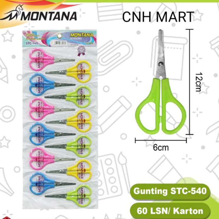 

Diskon sd 4 Montana scissors Gunting montana STC54 harga per 12 pcs