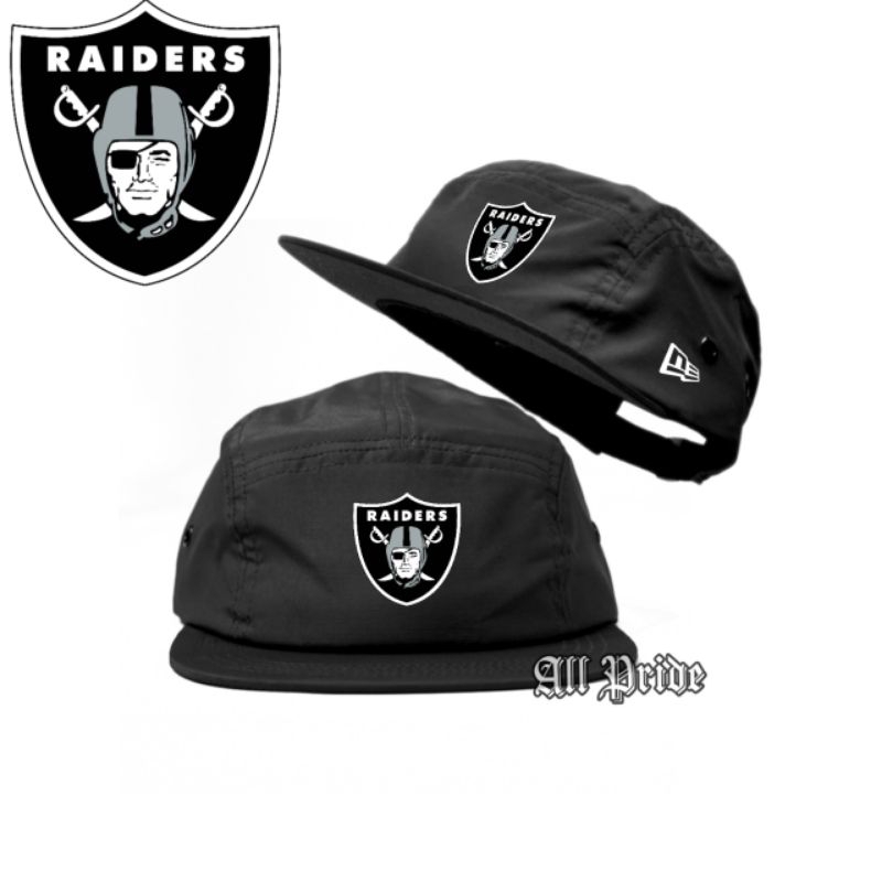 Topi 5 Panel RAIDERS - Five Panel Snapback Hats Cap Pria Distro - Topi Casual Sport Outdoor NFL
