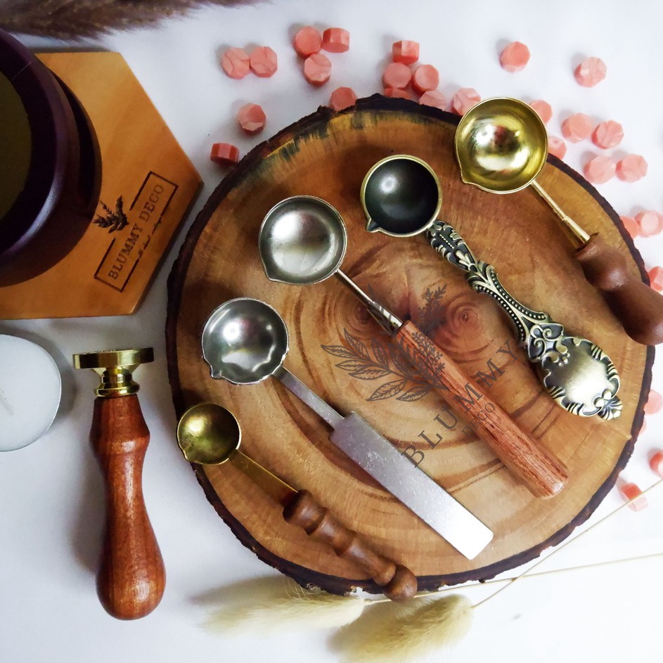 

Top Shipment Spoon Wax Seal Stamp Sendok Lilin Wax Stamp Stainless steel Sendok Lilin Segel Surat Vintage