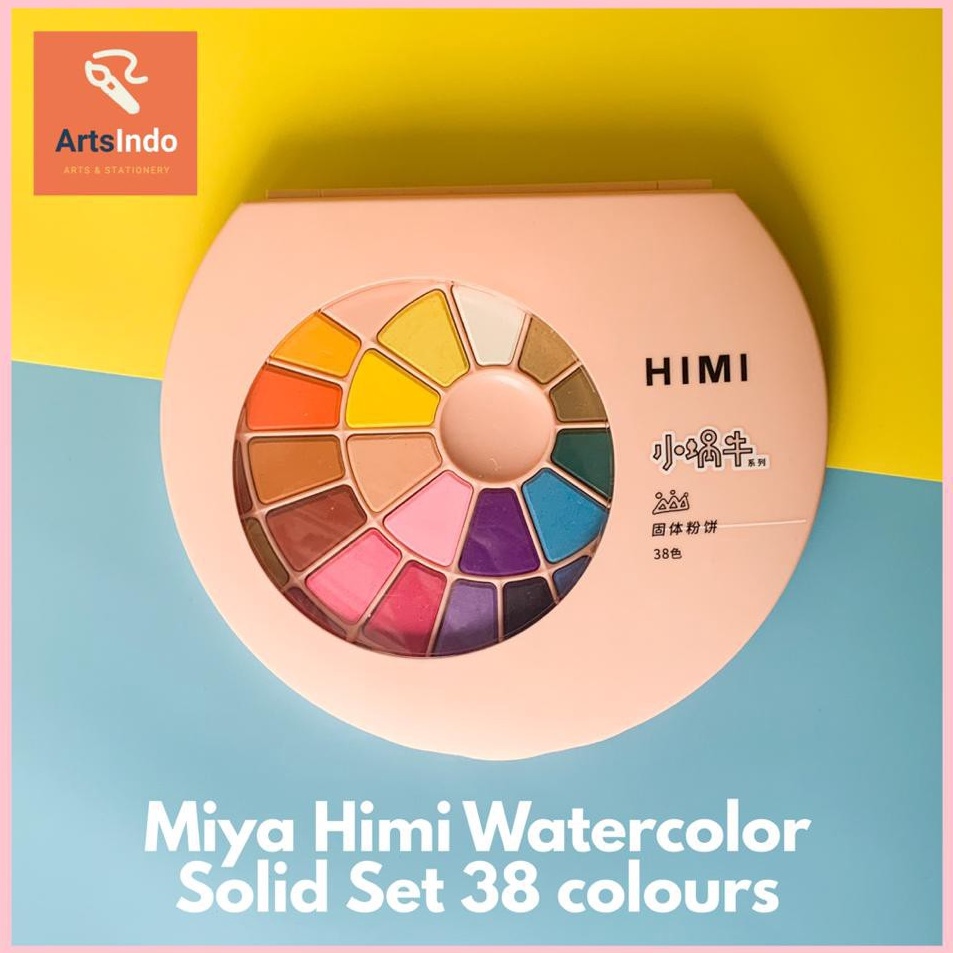 

Ready Terpopuler Miya Solid Watercolor Paint Cat Air Set 38 Colors