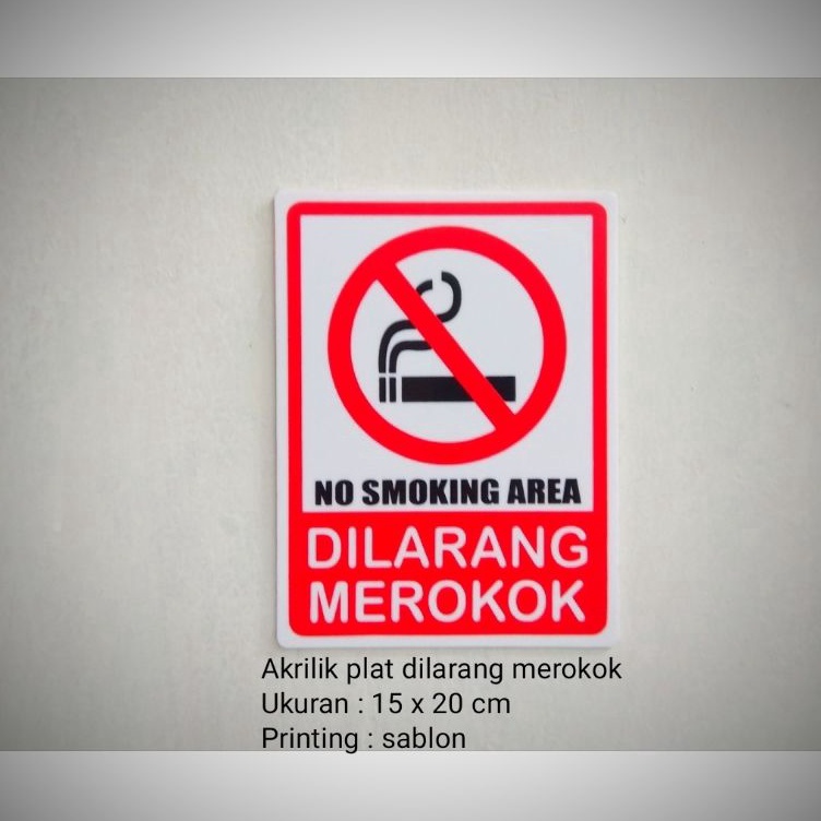 

Murah Harga Sign label Acrylic Dilarang Merokok Sign Board Akrilik