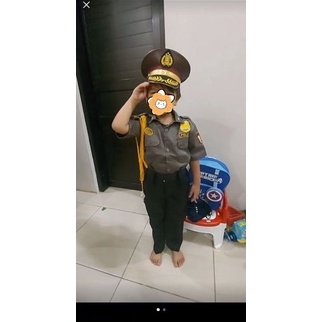 COD baju polisi anak kostum karnaval baju profesi anak lakilaki