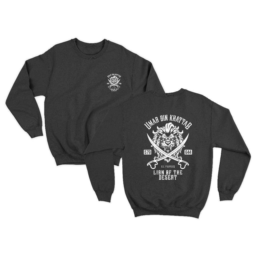 SWEATER UMAR BIN KHATTAB BAHAN FLEECE SABLON PRINT DTF