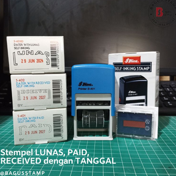 

Big Surprise Stempel PAID LUNAS RECEIVED dengan Tanggal Shiny S41 S42 S41D S41 S41D S42