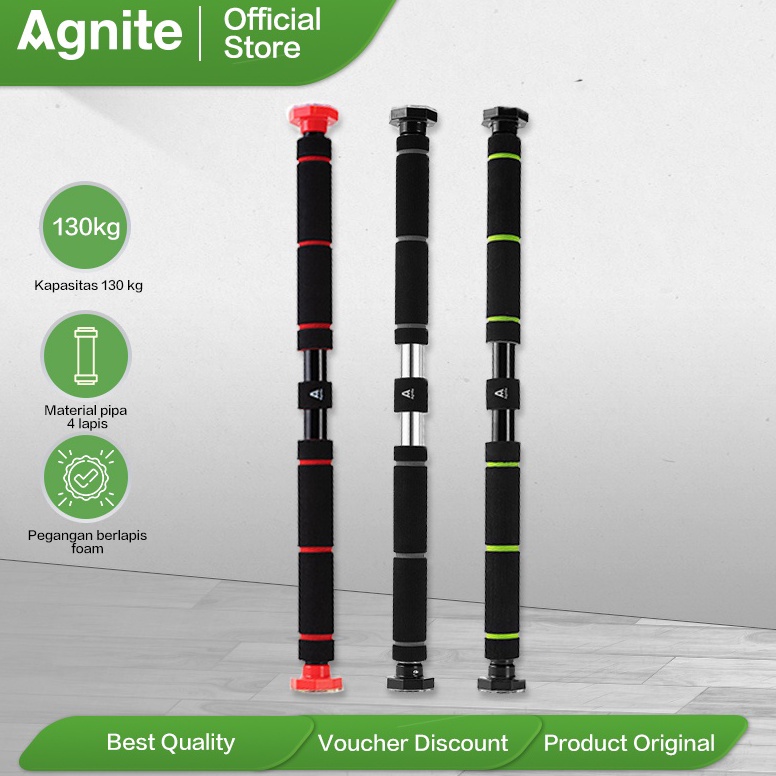 KODE F5Z7 Agnite Adjustable Pull Up Bar  Chin Up  Doorway Door Bar  Iron Gym 6  13cm Kapasitas 1kg E