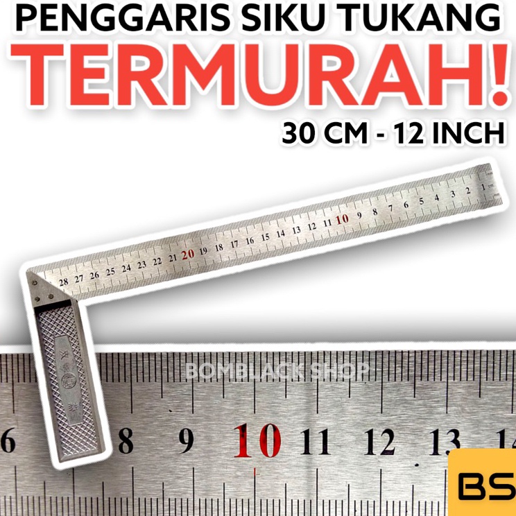 

Update Surprise Penggaris siku 12 3cm tukang angle ruler 9 derajat TERMURAH