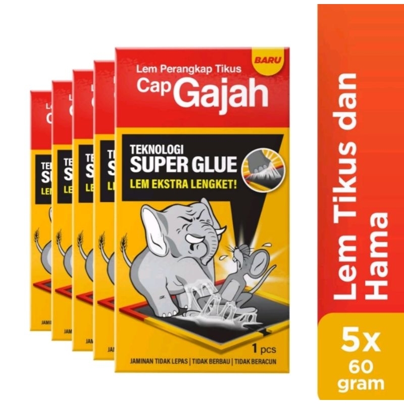 (5 Pcs) Lem Perangkat Tikus Cap Gajah Lem Tikus Papan | Trap X Glue