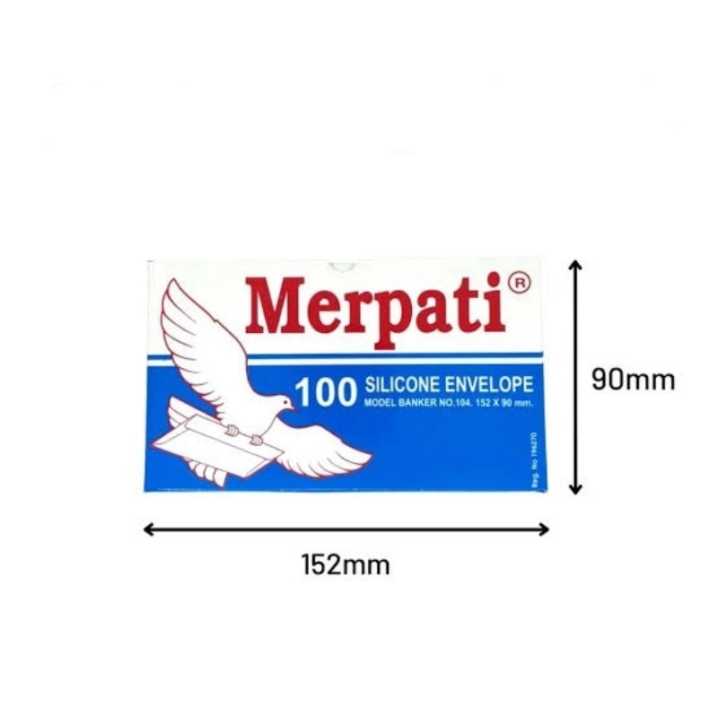 

Amplop Merpati No. 104 Polos 152x90mm Isi 100 Lembar