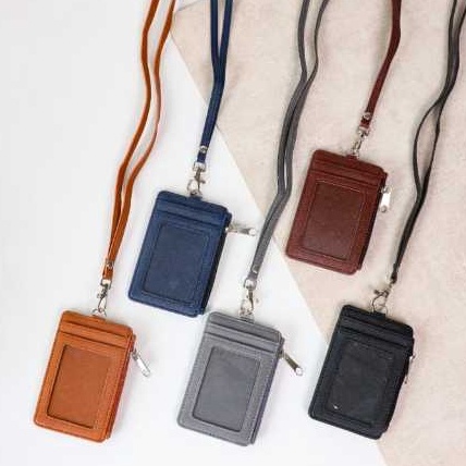 

Model Update SAFFELION SCATO ID Card holder Name tag kulit PU SFL18