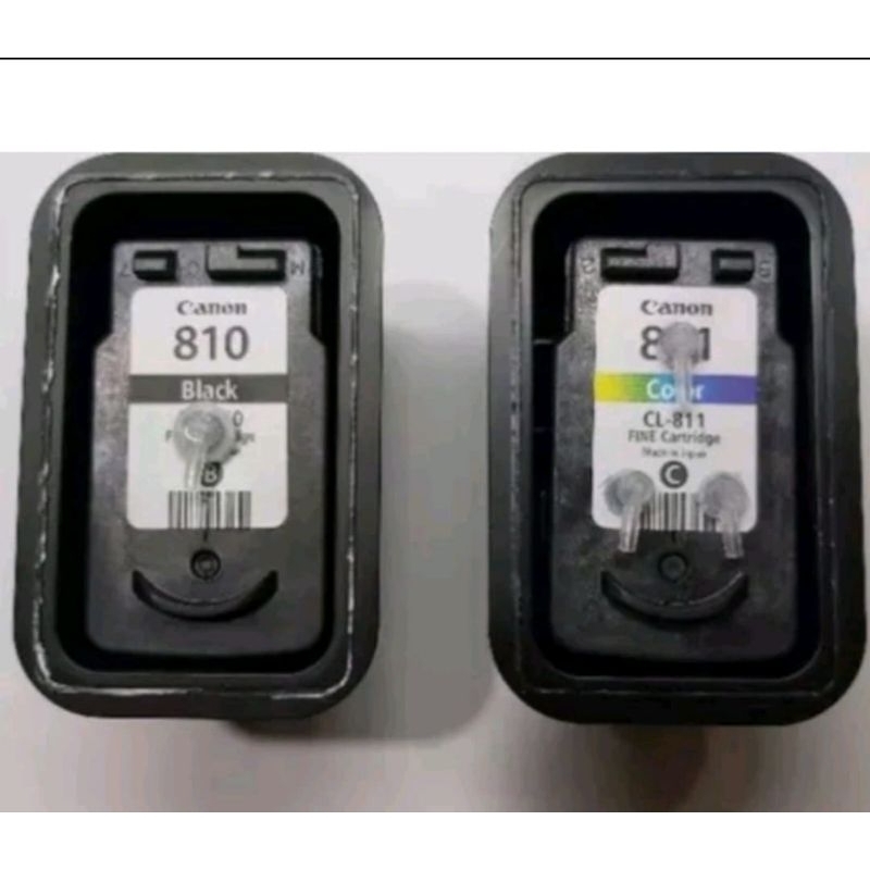 1 set tinta Canon 810 black/811 color, langsung siap pake.udah terisi tinta untuk printer modifikasi