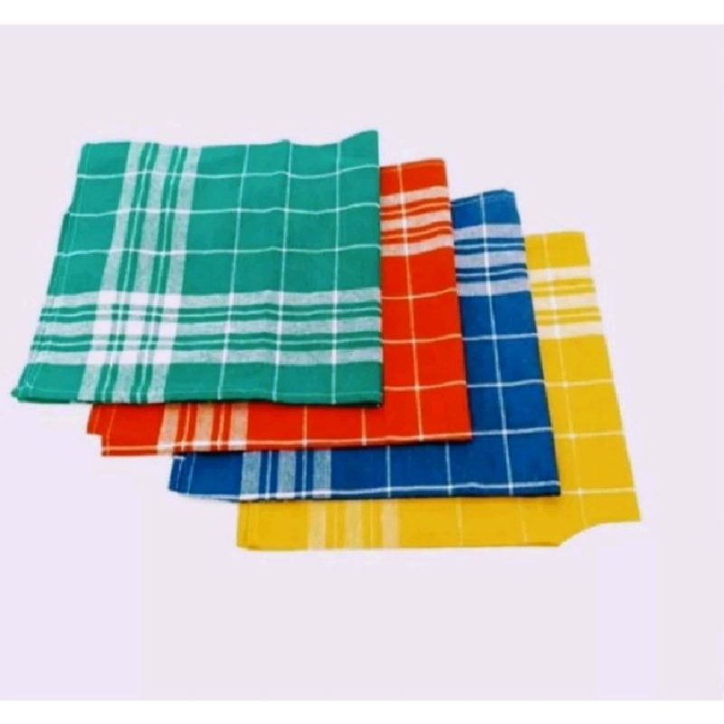 Lap Piring Kotak Kotak isi 6pcs  / Serbet Makan Kotak Kotak / Lap Serbaguna